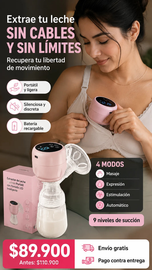 Extractor de Leche Eléctrico Portátil con Pantalla LED Inteligente